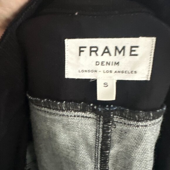 FRAME Women's Denim Black Corduroy Buttoned Jacket Size Small - Picture 7 of 8